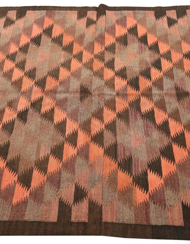 Detail image of 4' 5 x 14' 8  Hand Woven Kilim Fars Wool Runner Rug