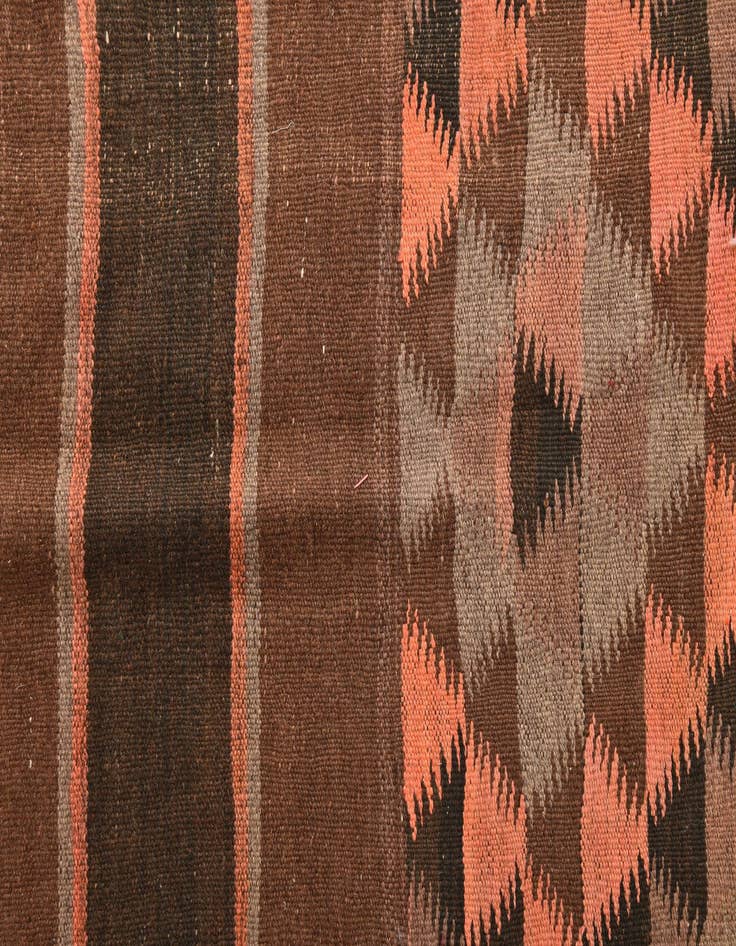 Detail image of 4' 5 x 14' 8  Hand Woven Kilim Fars Wool Runner Rug