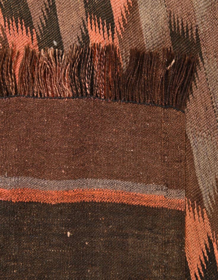 Detail image of 4' 5 x 14' 8  Hand Woven Kilim Fars Wool Runner Rug