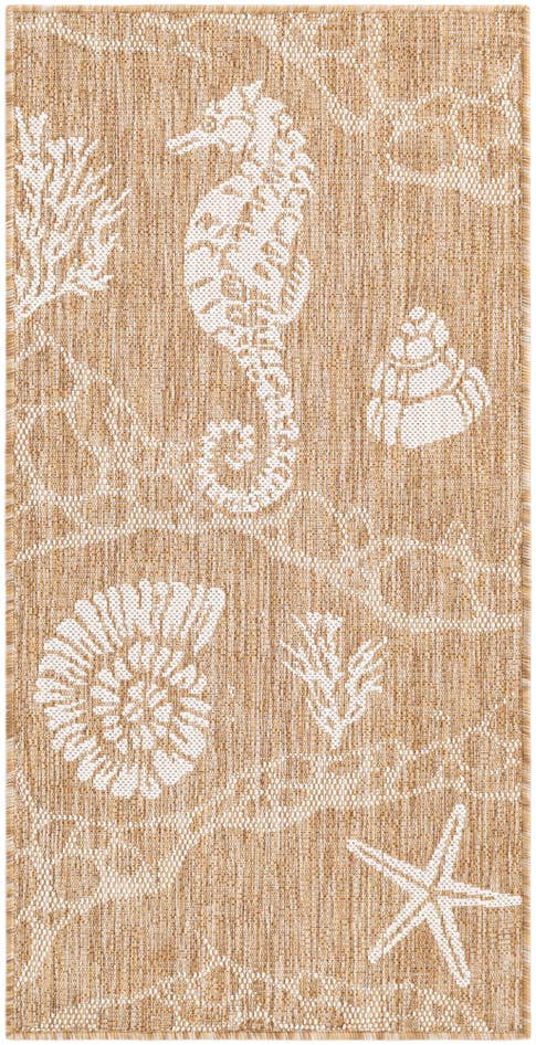Detail image of 2' x 4' Easy-Clean Coastal Indoor / Outdoor Runner Rug