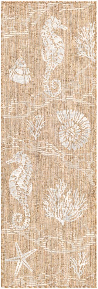 Detail image of 2' x 6' Easy-Clean Coastal Indoor / Outdoor Runner Rug