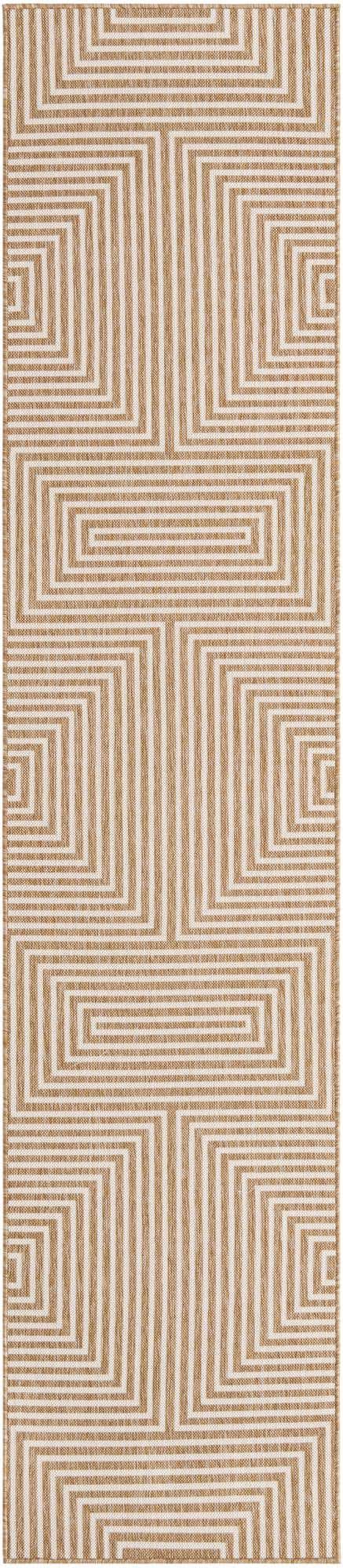 2' 7 x 12' Easy-Clean Modern Indoor / Outdoor Runner Rug