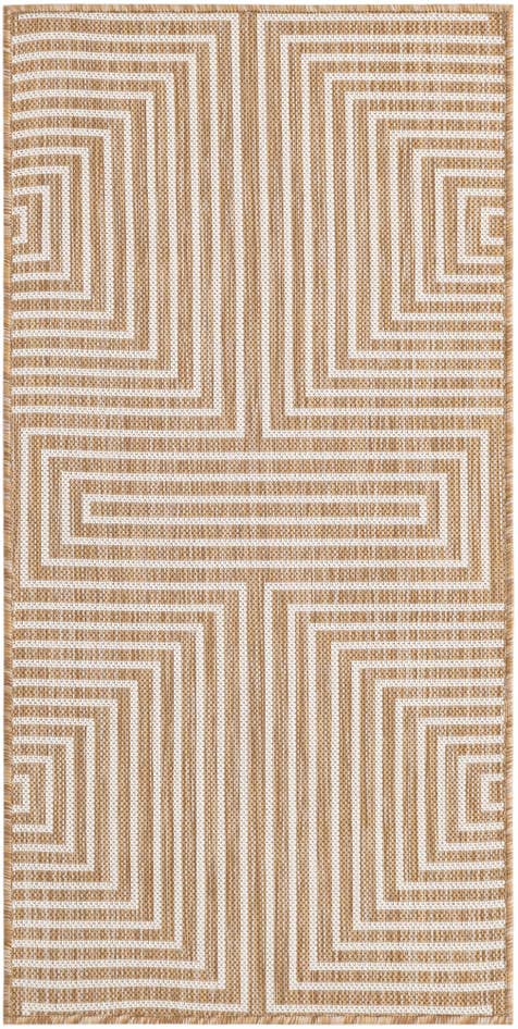 Detail image of 2' x 4' Easy-Clean Modern Indoor / Outdoor Runner Rug