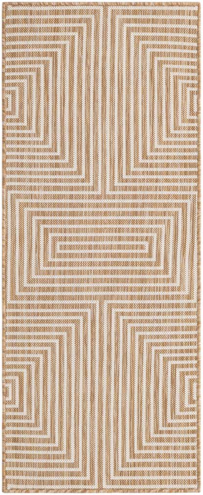 2' x 5' 3 Easy-Clean Modern Indoor / Outdoor Runner Rug