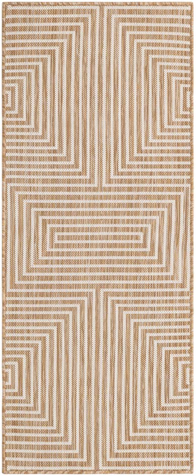 Detail image of 2' x 5' 3 Easy-Clean Modern Indoor / Outdoor Runner Rug