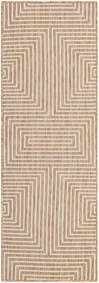 Detail image of 2' x 6' Easy-Clean Modern Indoor / Outdoor Runner Rug