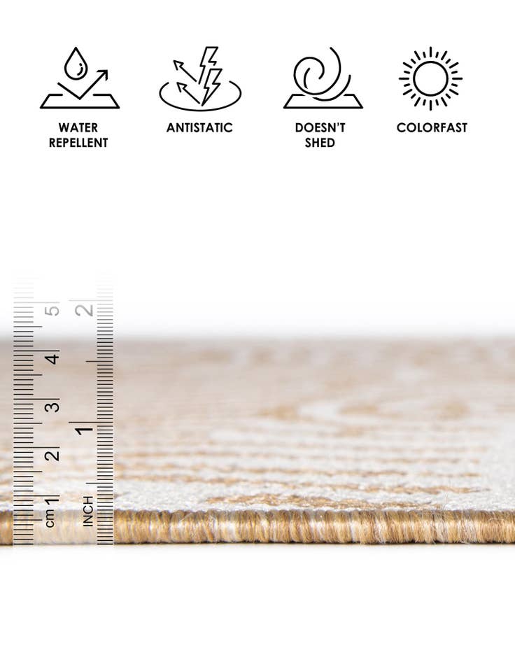 Detail image of 2' 7 x 12' Easy-Clean Modern Indoor / Outdoor Runner Rug