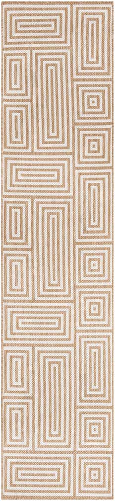 2' 7 x 12' Easy-Clean Modern Indoor / Outdoor Runner Rug