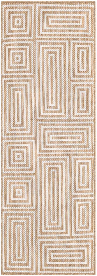 Detail image of 2' x 6' Easy-Clean Modern Indoor / Outdoor Runner Rug