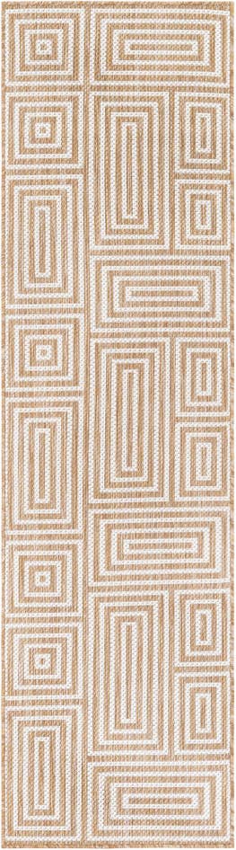 Detail image of 2' x 8' Easy-Clean Modern Indoor / Outdoor Runner Rug
