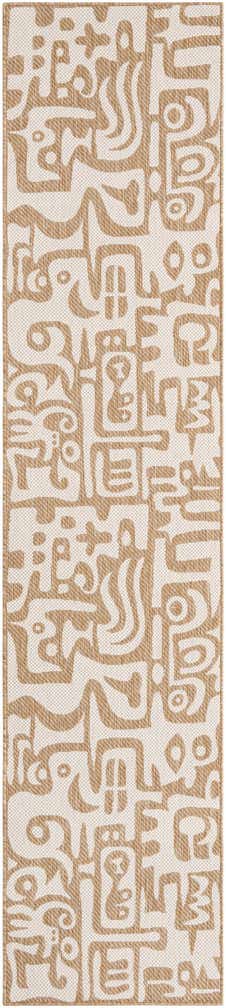 2' 7 x 12' Easy-Clean Modern Indoor / Outdoor Runner Rug