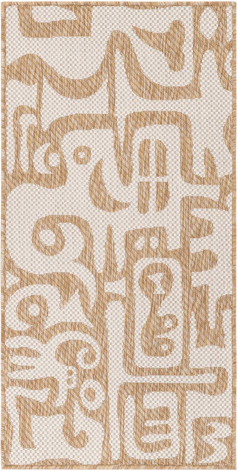 Detail image of 2' x 4' Easy-Clean Modern Indoor / Outdoor Runner Rug