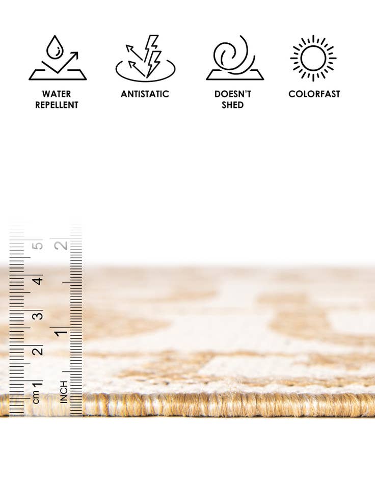 Detail image of 2' x 4' Easy-Clean Modern Indoor / Outdoor Runner Rug