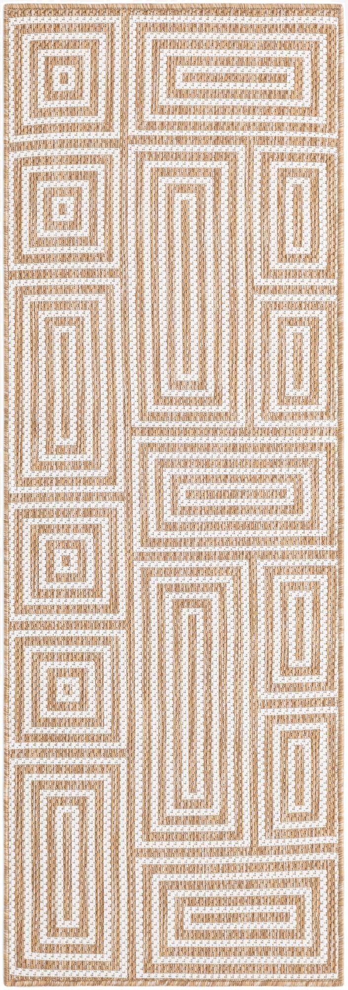 2' x 6'  Washable Modern Indoor / Outdoor Runner Rug