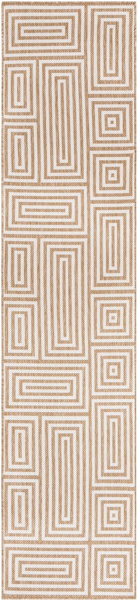2' 7 x 12'  Washable Modern Indoor / Outdoor Runner Rug