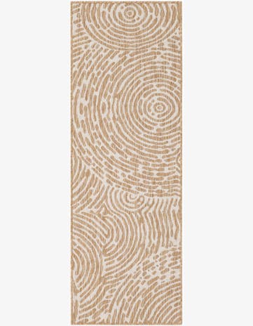 Taupe Easy-Clean Modern Indoor / Outdoor Runner Rug