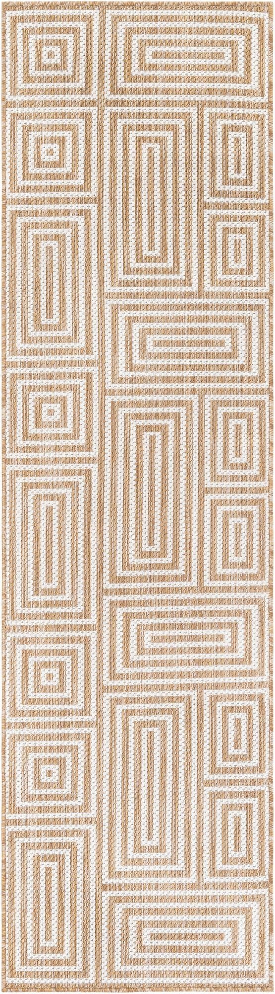 2' x 8'  Washable Modern Indoor / Outdoor Runner Rug