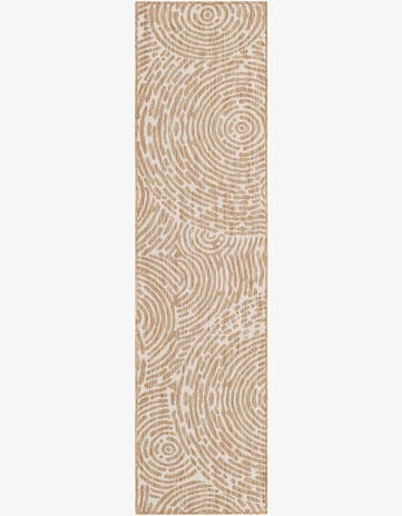 Taupe Easy-Clean Modern Indoor / Outdoor Runner Rug