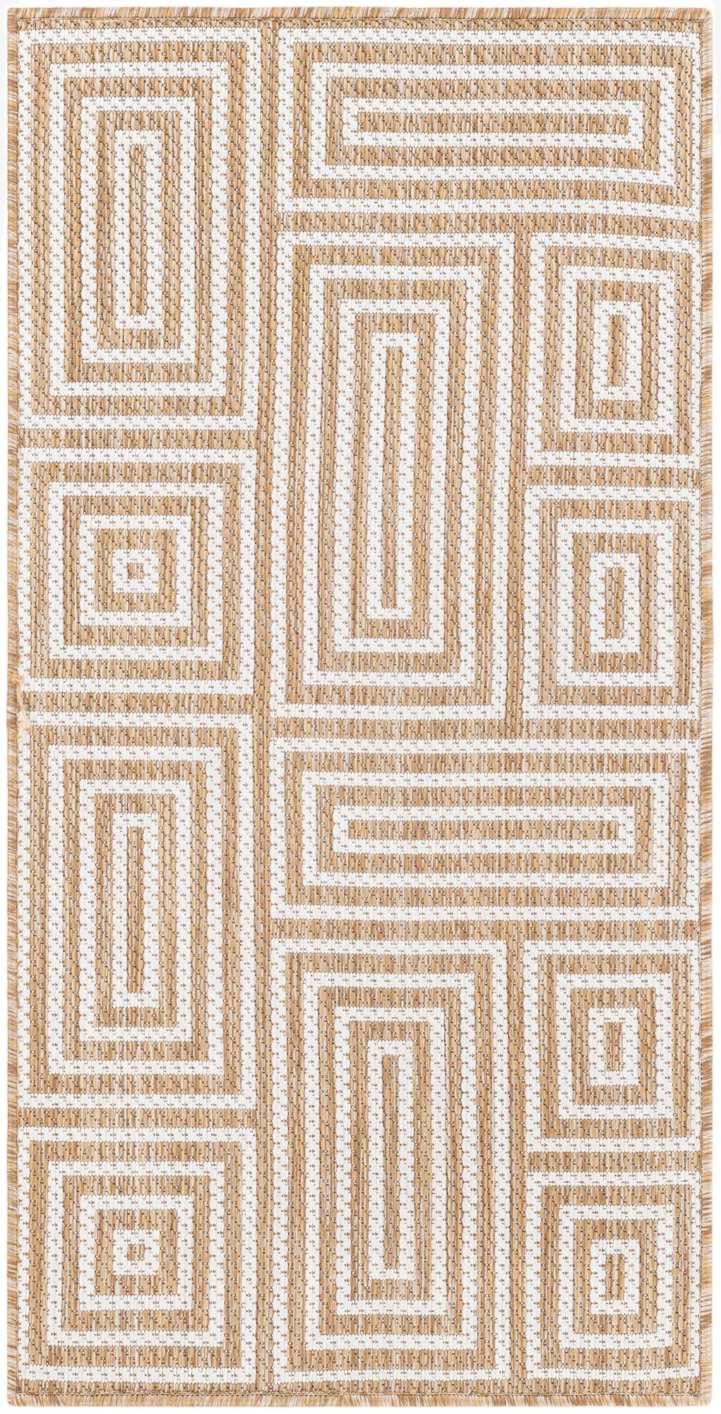 2' x 4'  Washable Modern Indoor / Outdoor Runner Rug
