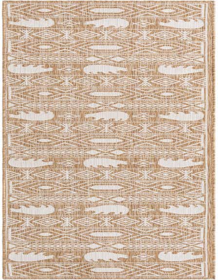 2' 7 x 12' Easy-Clean Southwestern Indoor / Outdoor Runner Rug