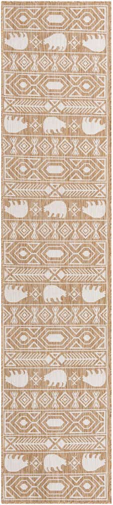 2' 7 x 12' Easy-Clean Southwestern Indoor / Outdoor Runner Rug
