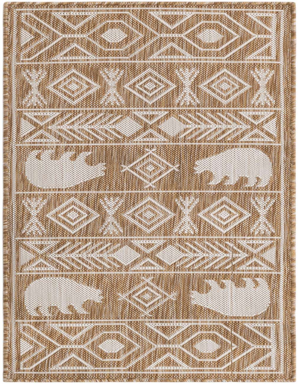 2' x 4' Easy-Clean Southwestern Indoor / Outdoor Runner Rug