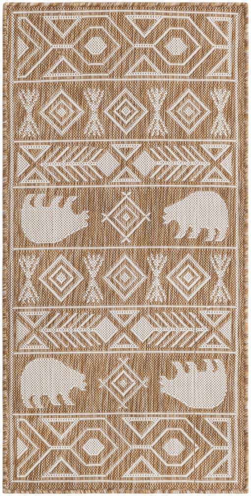 2' x 4' Easy-Clean Southwestern Indoor / Outdoor Runner Rug