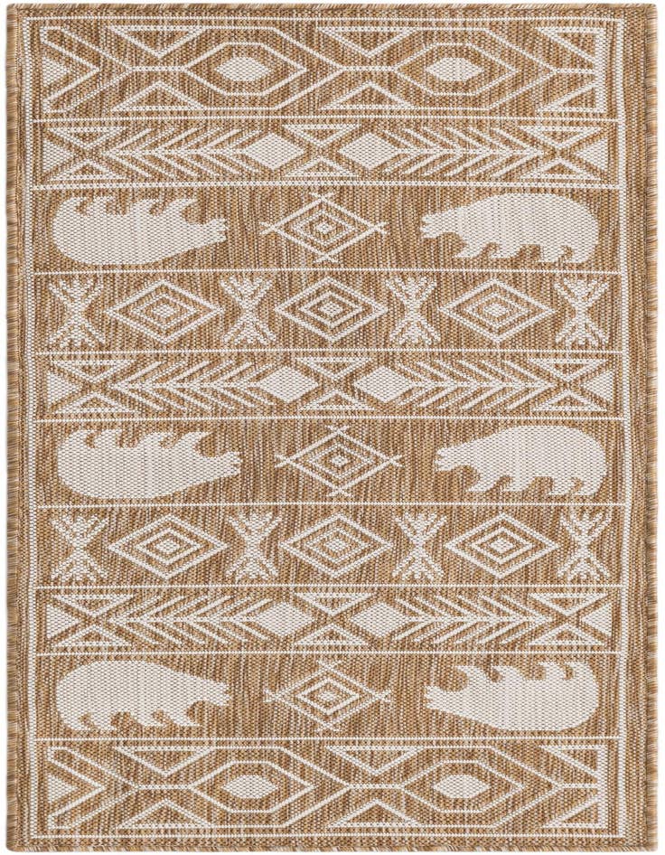 Detail image of 2' x 5' 3 Easy-Clean Southwestern Indoor / Outdoor Runner Rug