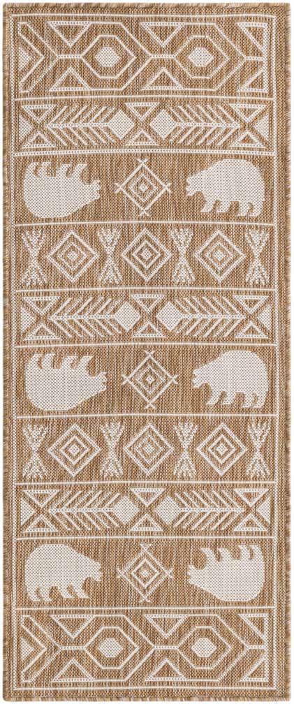 2' x 5' 3 Easy-Clean Southwestern Indoor / Outdoor Runner Rug
