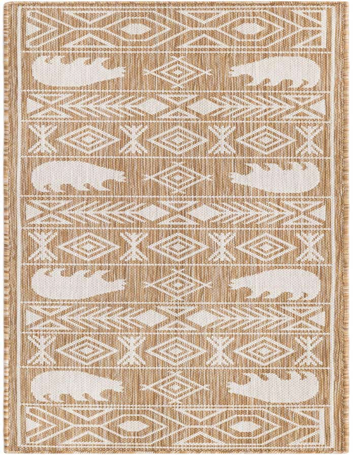 2' x 6' Easy-Clean Southwestern Indoor / Outdoor Runner Rug