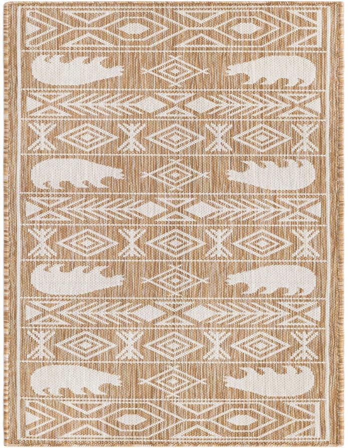 Detail image of 2' x 6' Easy-Clean Southwestern Indoor / Outdoor Runner Rug