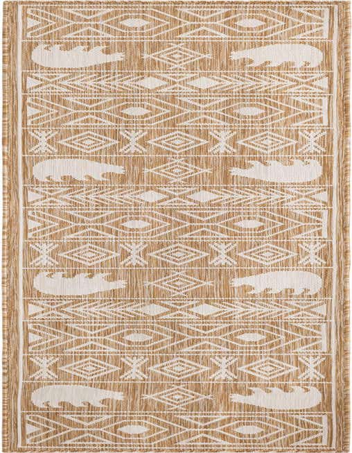 2' x 8' Easy-Clean Southwestern Indoor / Outdoor Runner Rug