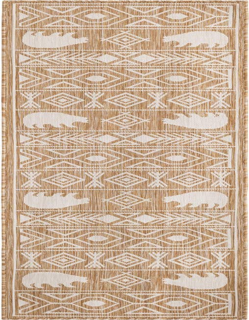 Detail image of 2' x 8' Easy-Clean Southwestern Indoor / Outdoor Runner Rug