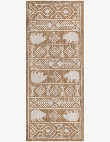 2' x 5' 3 Easy-Clean Southwestern Indoor / Outdoor Runner Rug