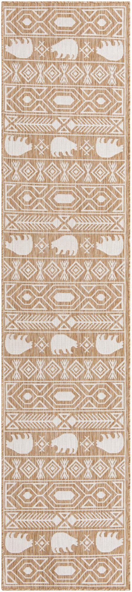 2' 7 x 12'  Washable Southwestern Indoor / Outdoor Runner Rug
