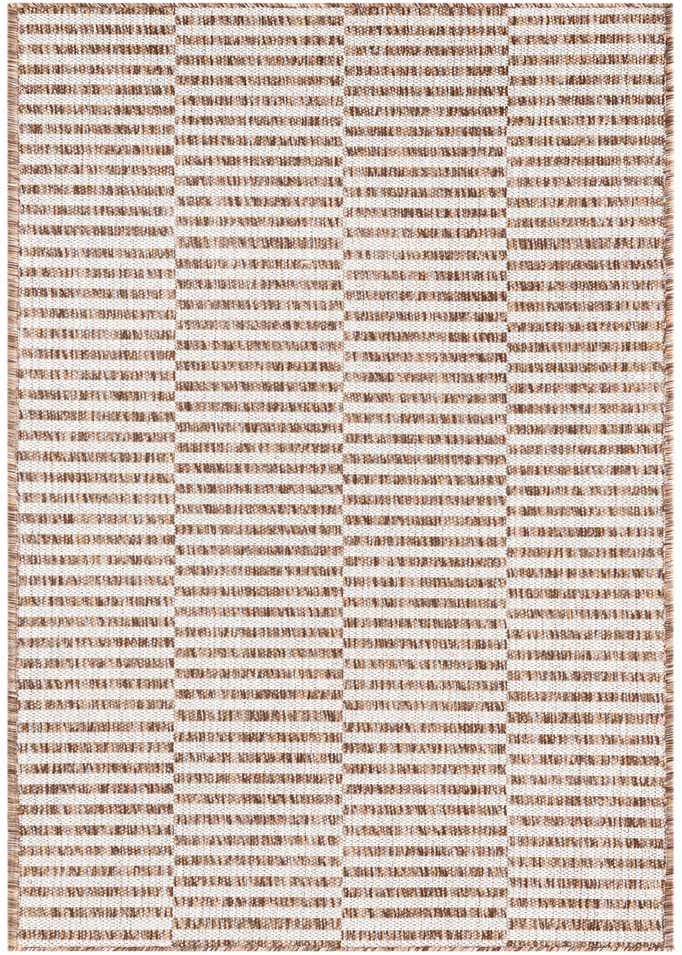 2' x 6' Easy-Clean Striped Indoor / Outdoor Runner Rug