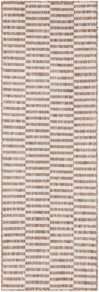 2' x 6' Easy-Clean Striped Indoor / Outdoor Runner Rug