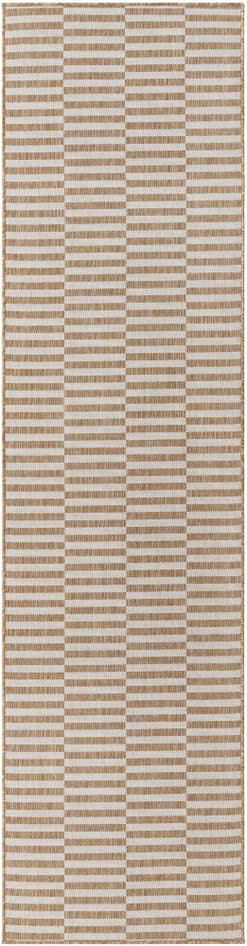 Detail image of 2' 7 x 10' Easy-Clean Striped Indoor / Outdoor Runner Rug