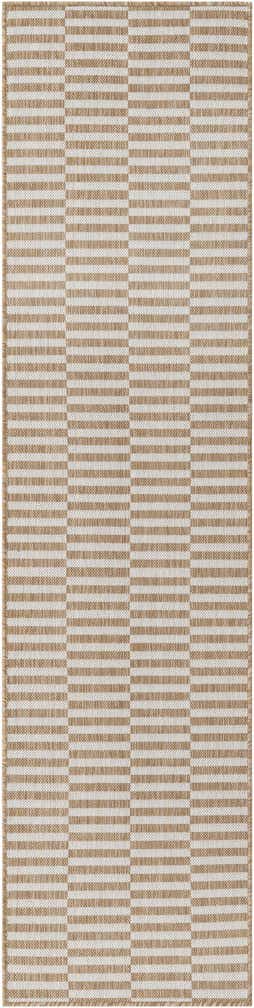 2' x 8' Easy-Clean Striped Indoor / Outdoor Runner Rug