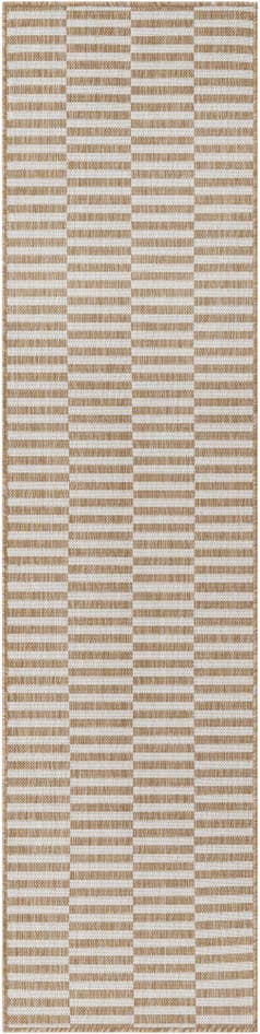 Detail image of 2' x 8' Easy-Clean Striped Indoor / Outdoor Runner Rug