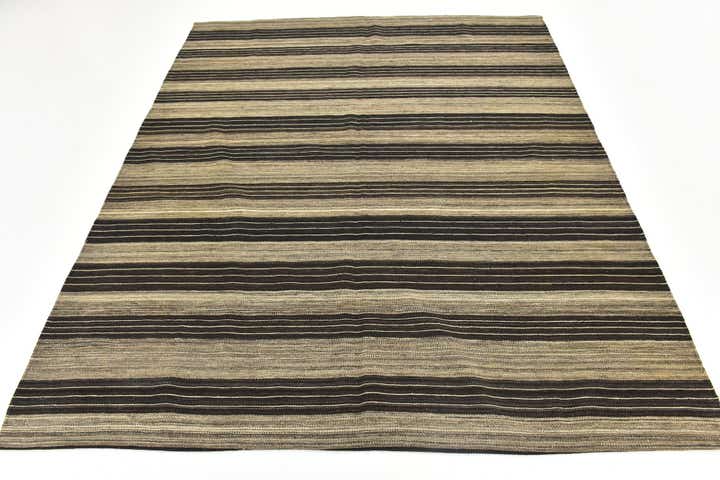 6' x 7' 2 Hand Woven Kilim Modern Wool Square Rug