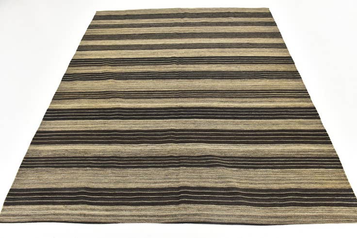 Detail image of 6' x 7' 2 Hand Woven Kilim Modern Wool Square Rug