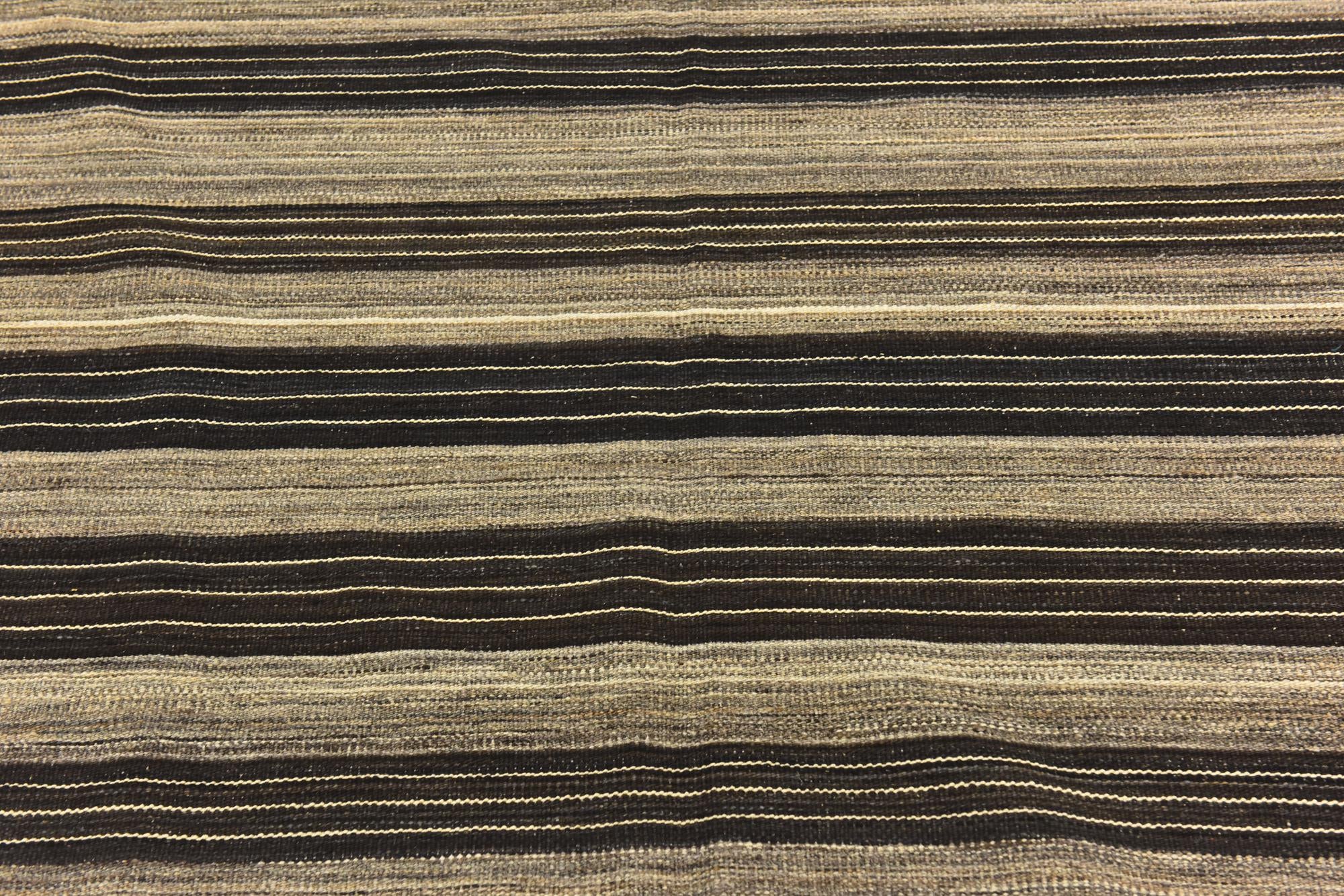 6' x 7' 2 Hand Woven Kilim Modern Wool Square Rug