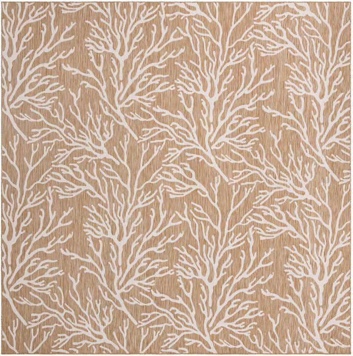 12' x 12' Easy-Clean Coastal Indoor / Outdoor Square Rug