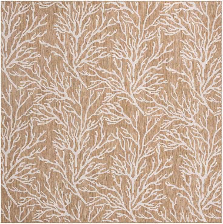 Detail image of 12' x 12' Easy-Clean Coastal Indoor / Outdoor Square Rug