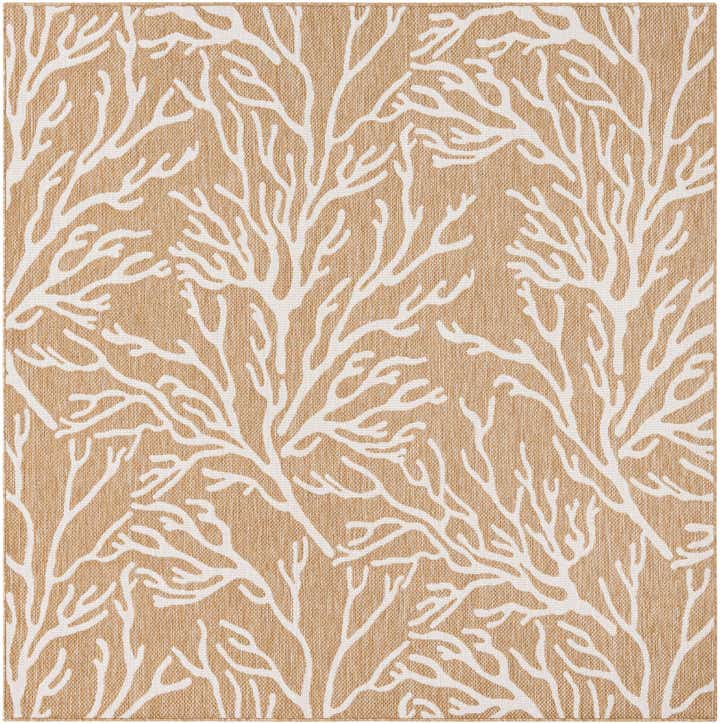 7' 10 x 7' 10 Easy-Clean Coastal Indoor / Outdoor Square Rug