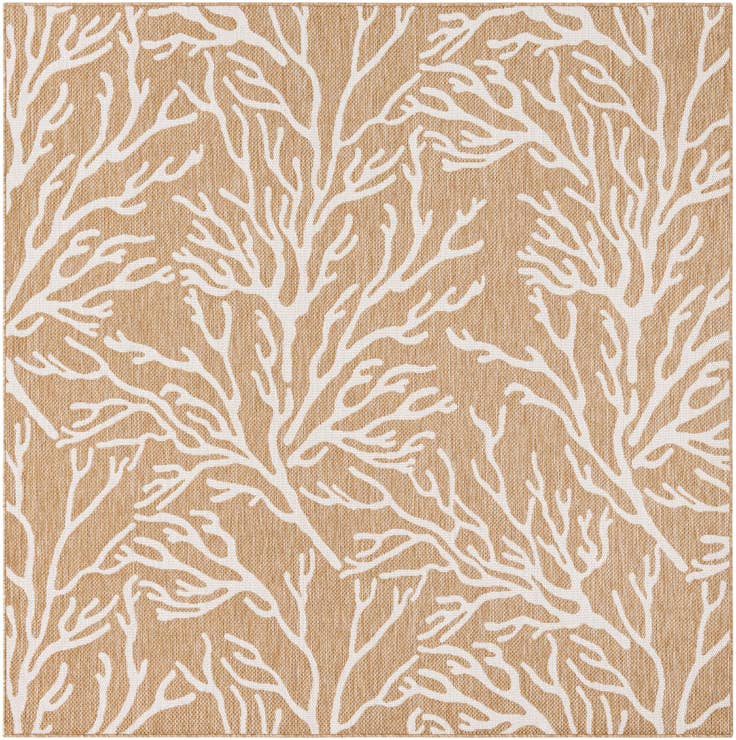 Detail image of 7' 10 x 7' 10 Easy-Clean Coastal Indoor / Outdoor Square Rug