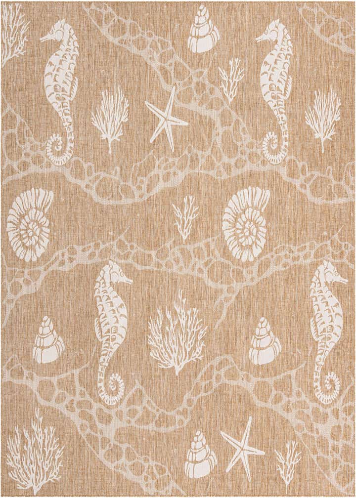 10' x 10' Easy-Clean Coastal Indoor / Outdoor Square Rug