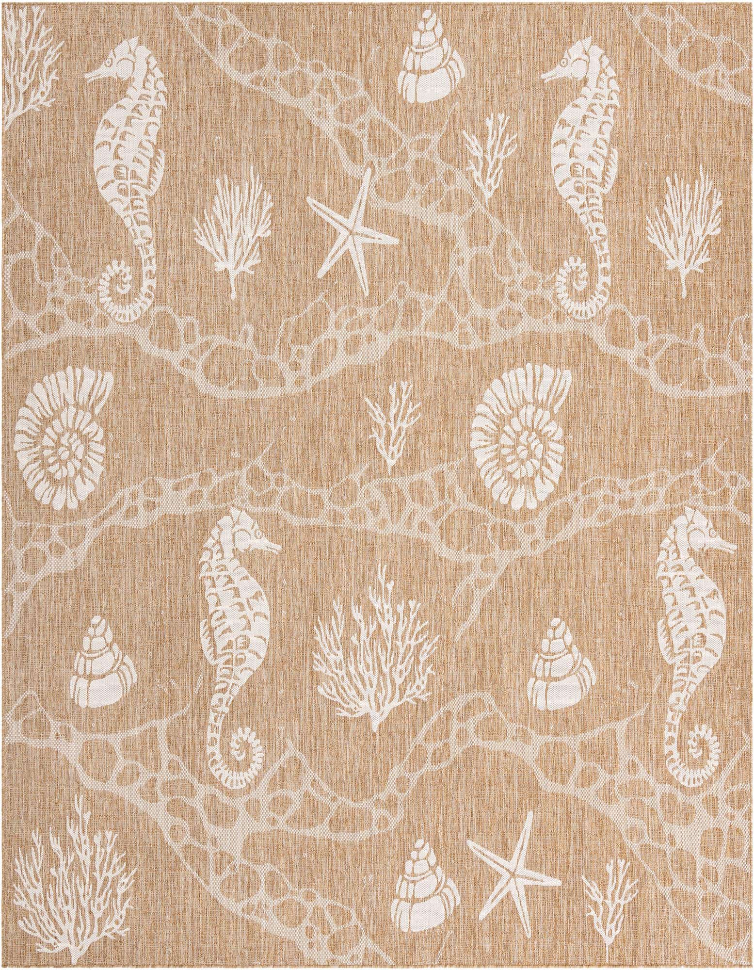 10' x 10' Easy-Clean Coastal Indoor / Outdoor Square Rug