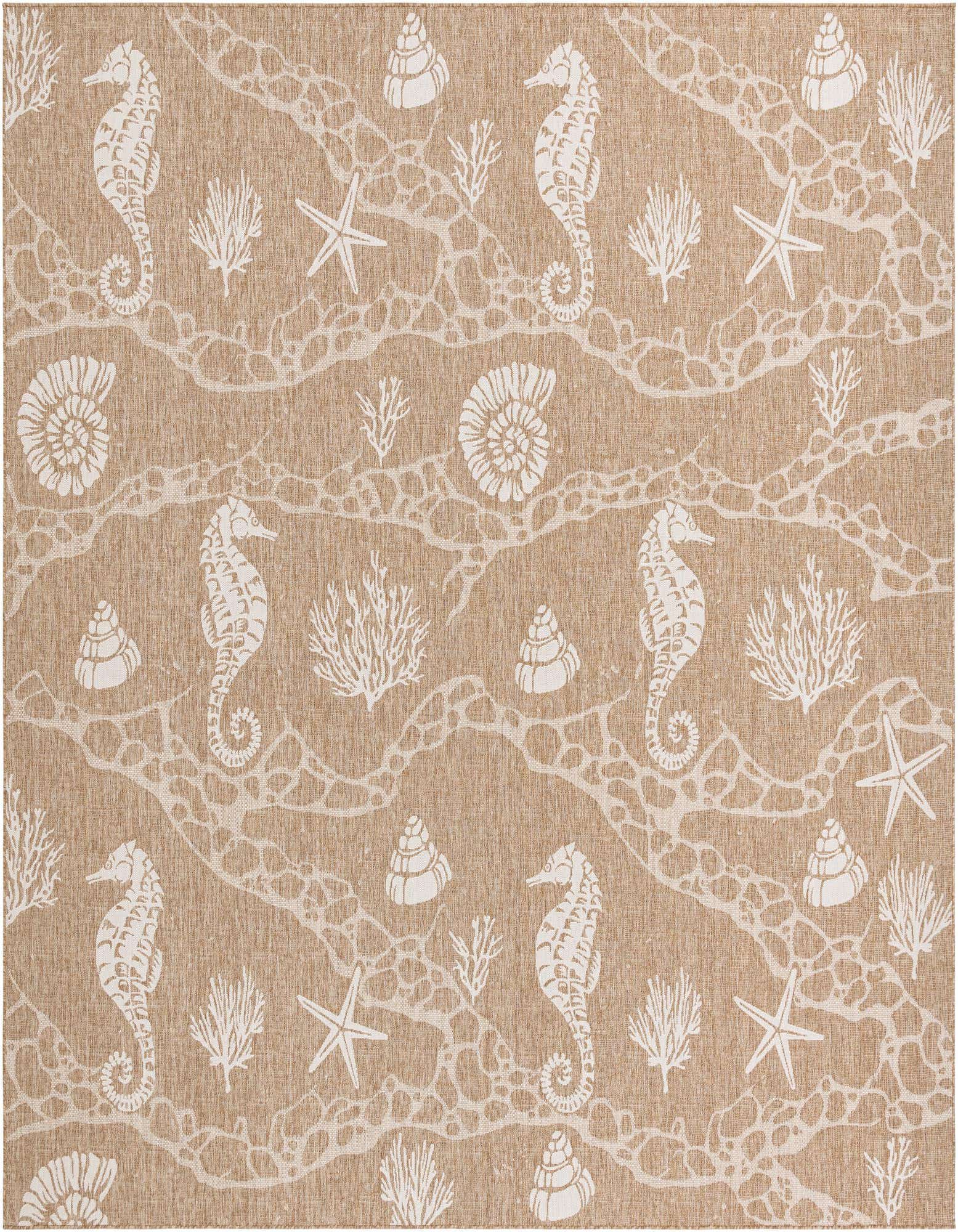 13' x 13' Easy-Clean Coastal Indoor / Outdoor Square Rug